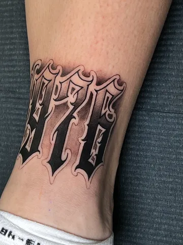 Fotografia real de un tatuaje lettering en Arkadia