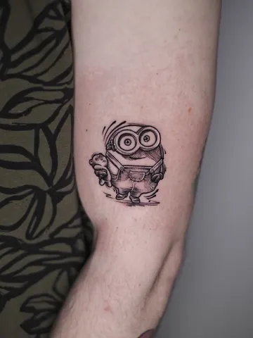 Fotografia real de un tatuaje new school en Arkadia