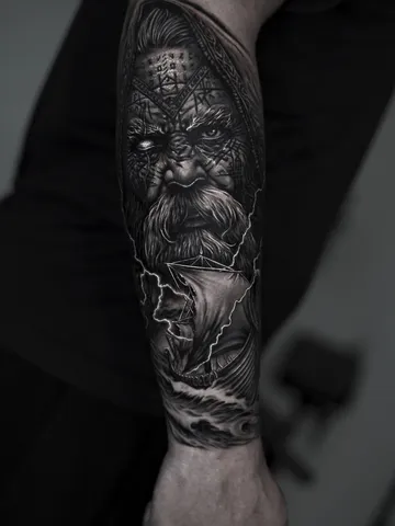 Fotografia real de un tatuaje realismo en Arkadia