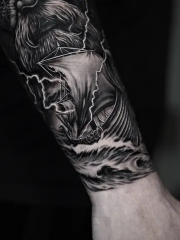 Fotografia real de un tatuaje realismo en Arkadia