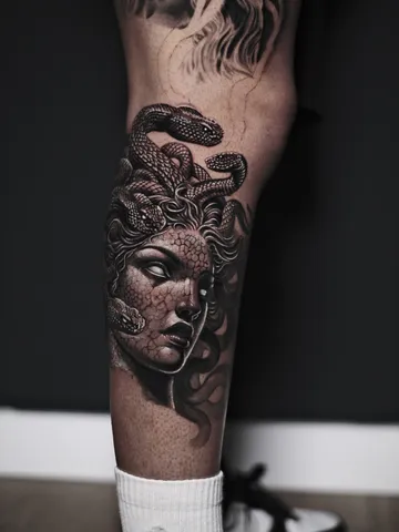 Fotografia real de un tatuaje realismo en Arkadia