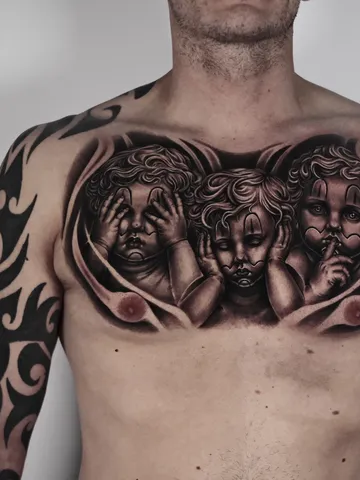 Fotografia real de un tatuaje realismo en Arkadia