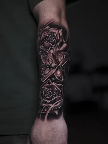 Fotografia real de un tatuaje realismo en Arkadia